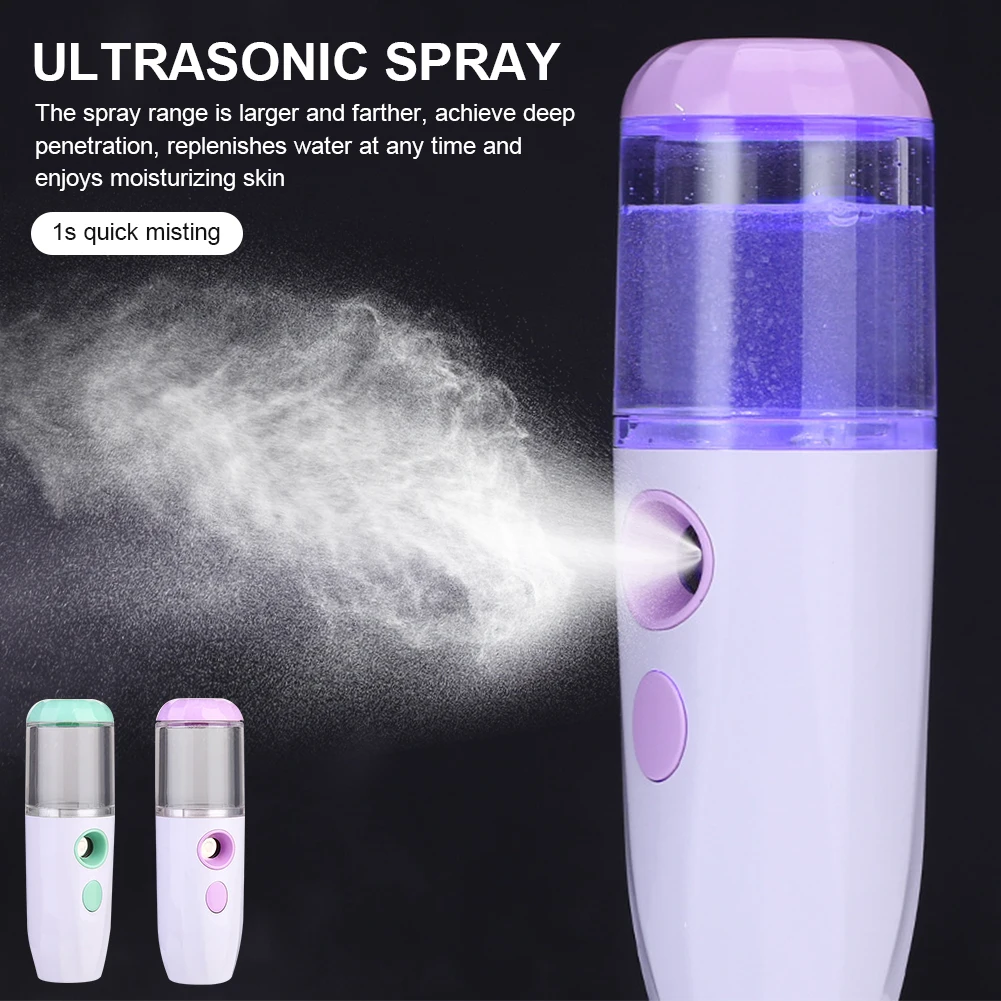 

Nano Mist Sprayer Mini Nano Face Steamer USB Nebulizer Face Moisturizer Humidifier Hydrating Skin Care Women Facial Sprayer