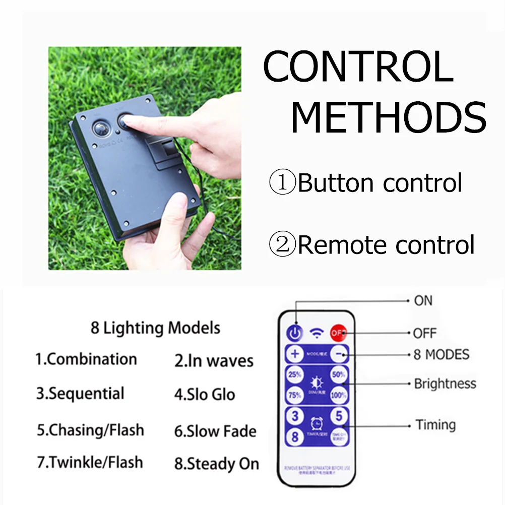 гирлянда уличная Солнечный светильник s сад Фея 123LED струнный с пультом