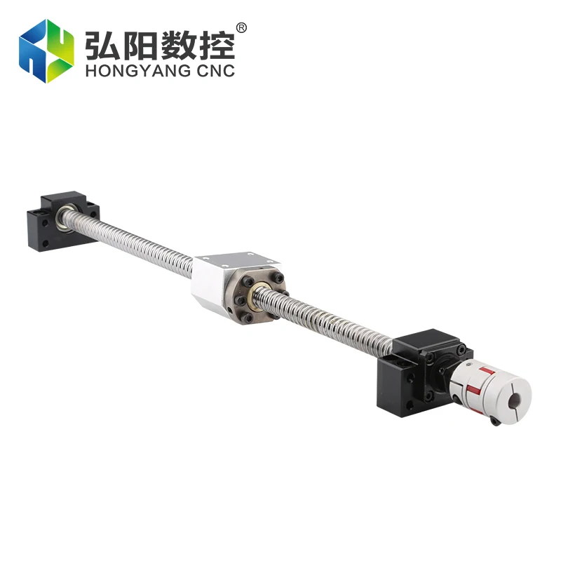 

1605 Set Ball Screw 200 300 350 400 450 500 550 600 650mm With End Machining + 1605 Ball Nut + BK BF12 End Support + CNC Coupler