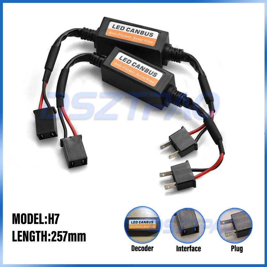 2 шт. H4 H7 H8 H11 9005 HB3 9006 HB4 светодиодный лампы декодер резистор 50w Canbus Ошибка