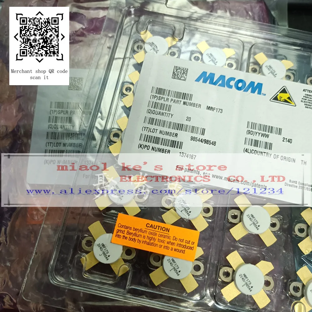 100% Новый оригинал: MRF173 - [ FET RF 9A 65V 80W 13dB 150MHZ 211-11 ] - MOSFET RF транзистор