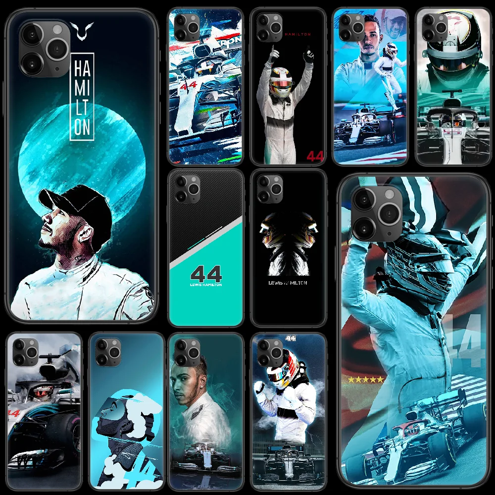 

Lewis Hamilton 44 Racing Car Phone Case For Iphone 12 Mini 11 PRO XR X XS MAX 6 6s 7 8 Plus 4 5 5s SE 2020 black Back Painting
