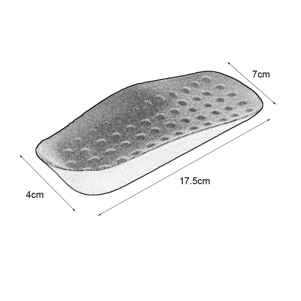 

Comfortable Men Woman PU Invisible Inside Increased High Insoles Shoes Support Pad Soft Insole Pain Relief