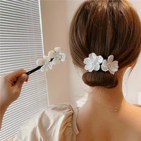 ball head flower lazy hair dish artifact bun maker pearl hair pin braid maintenance salon women hair care styling tools
