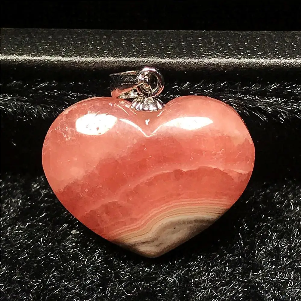 Топ натуральный красный Rhodochrosite кулон в форме сердца украшения для женщин мужчин
