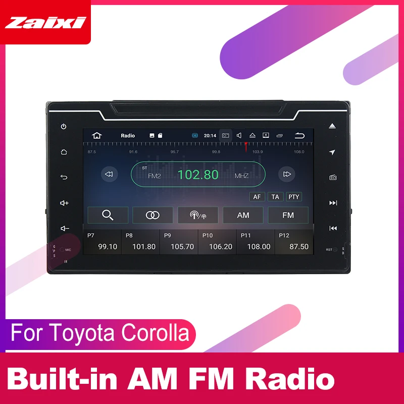 ZaiXi android автомобильный dvd gps мультимедийный плеер для Toyota Corolla 2016 ~ 2019 Навигатор