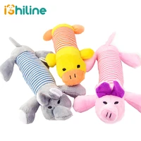 popular pet dog cat funny fleece durability plush dog toys squeak chew sound toy fit for all pets elephant duck pig plush toys