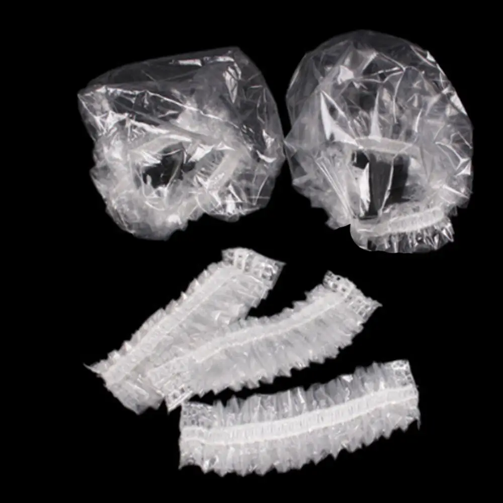 Одноразовые водонепроницаемые накладки на уши для ванной и душа 100 шт.|Шапочки