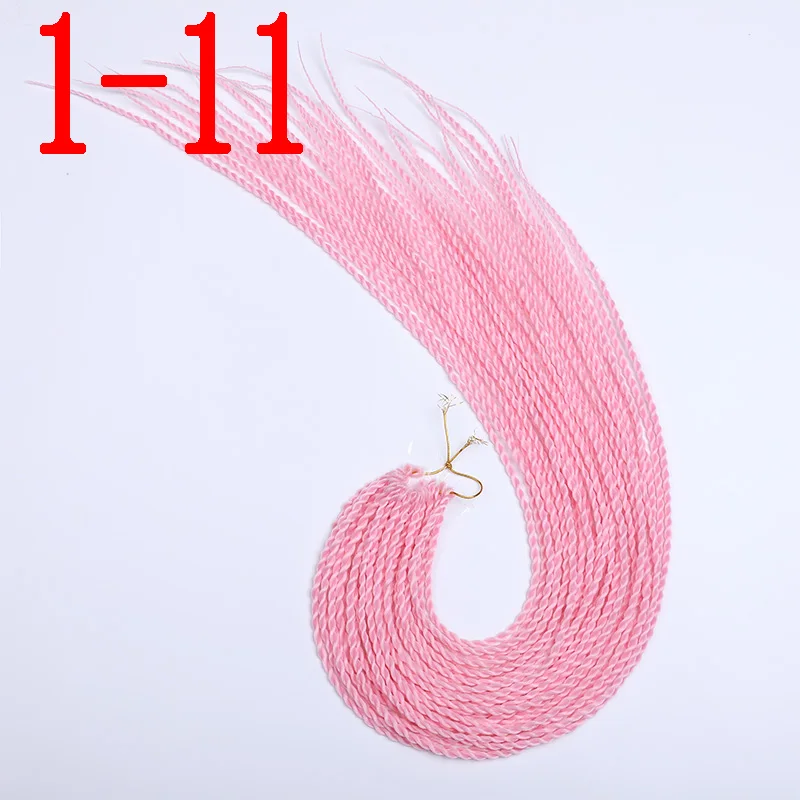 P2/350 MERISIHAIR Ombre Сенегальские крученые волосы на крючках косички 24 дюйма 30 корней/упаковка синтетические плетеные волосы для женщин серые, синие, розовые, бро - Цвет: P2/350