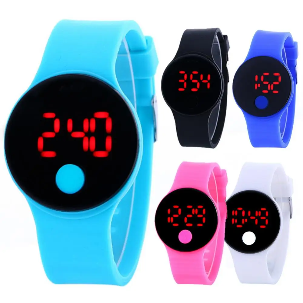 Jam Tangan Anak-anak Jam Tangan Olahraga Digital LED Siswa untuk Anak Laki-laki Perempuan Jam Tangan Gelang Silikon Elektronik Uniseks Reloj Mujer