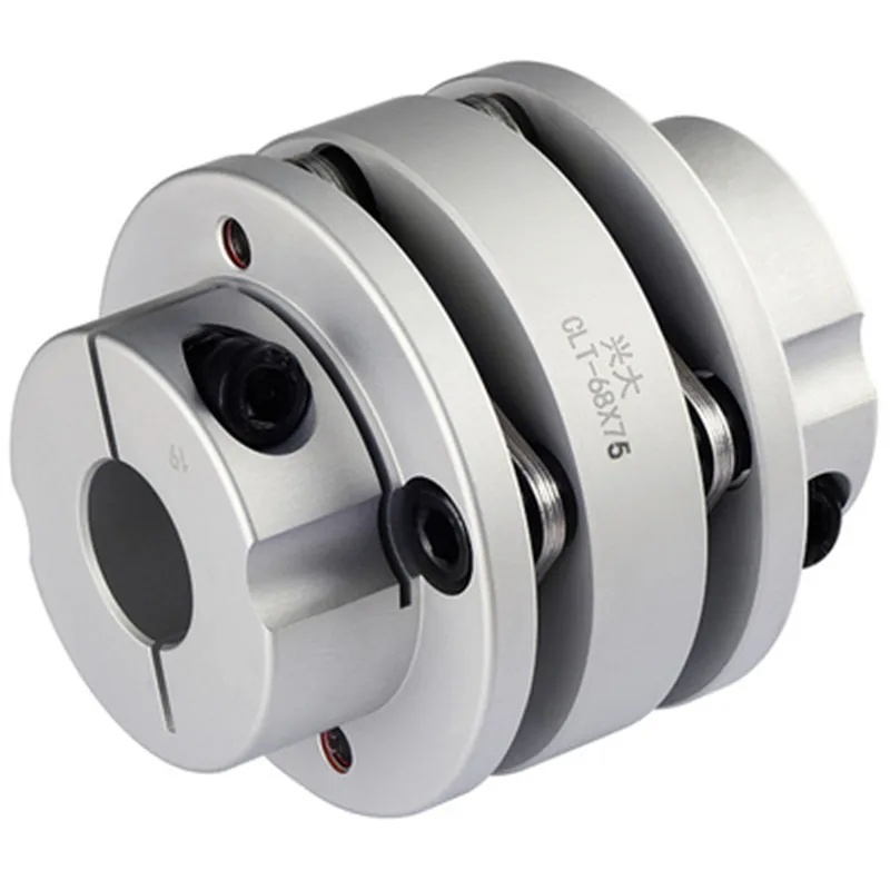 

CLT Step Double Diaphragm Coupling Aluminum Alloy Elastic Connecting Sleeve with Keyway Double Flange Coupling CLT-39X47