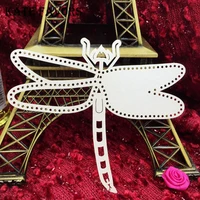 50pcs small dragonfly laser cut table mark wine glass name place cards wedding birthday baby shower event party supplies