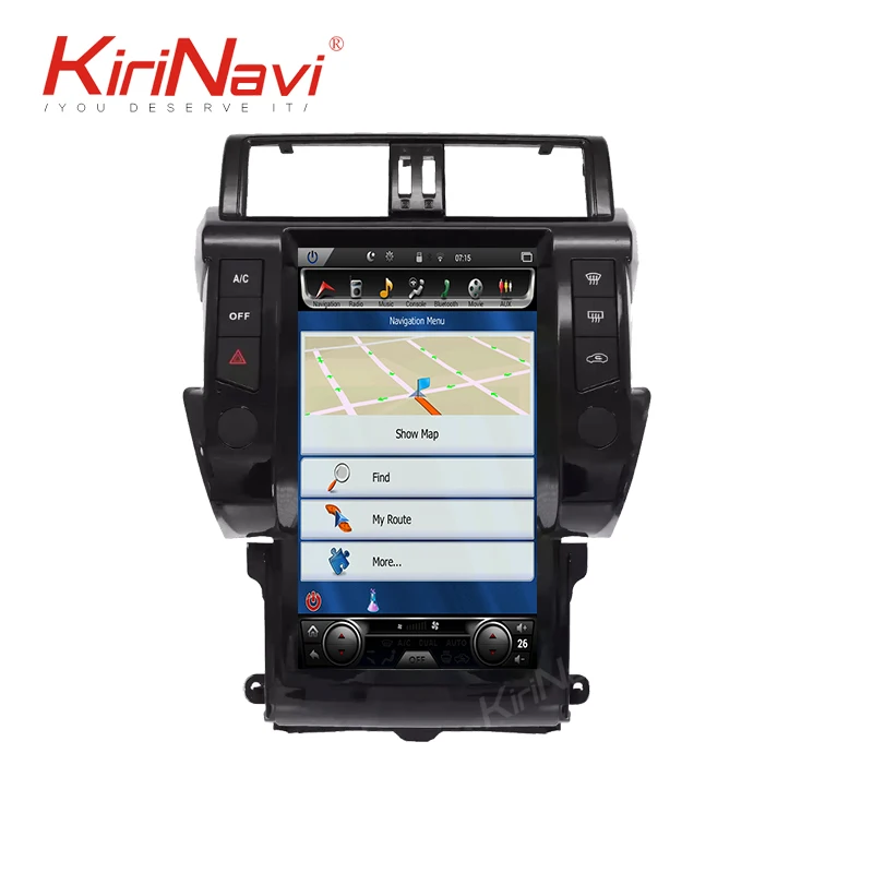 KiriNavi Telsa стиль вертикальный экран 13 6 &quotAndroid 9 0 автомобильное радио для Toyota Prado