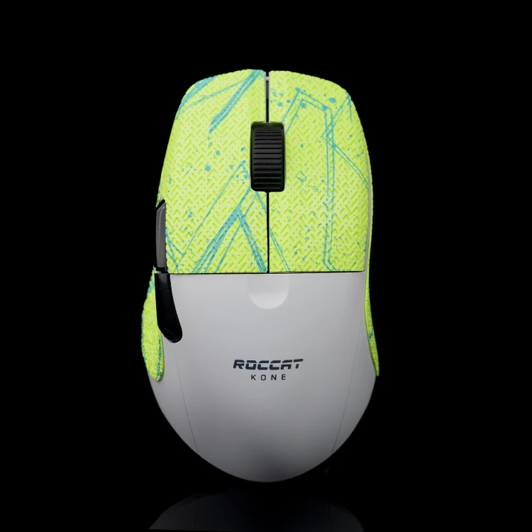 BTL-empu&ntilde;aduras adhesivas antideslizantes para patines, accesorio hecho a mano para sudar, rat&oacute;n, piel de lagarto, para ROCCAT Kone Pro Air, sin rat&oacute;n, personalizado-1