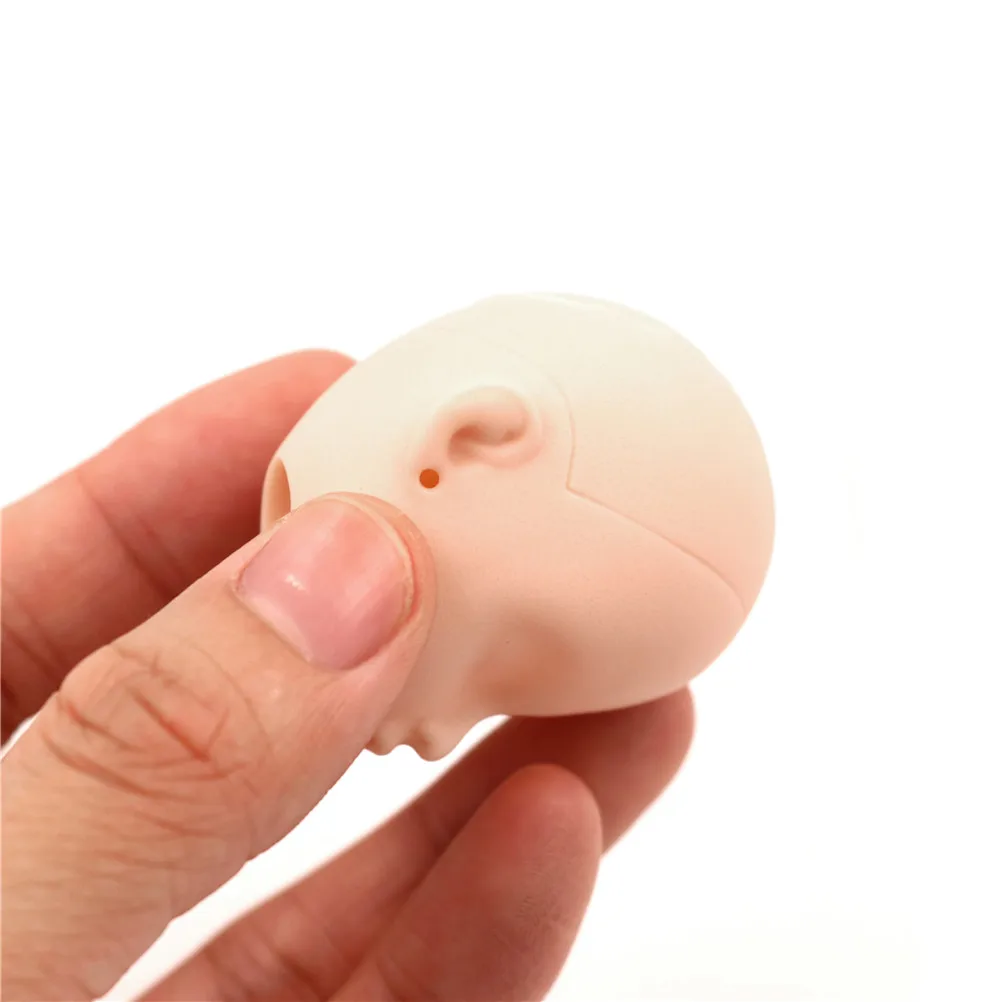 

2Pieces Soft Plastic Practice Makeup Doll Heads For Doll For 1/6 Kurhn BJD Doll's Practicing Makeup Head Without Hair