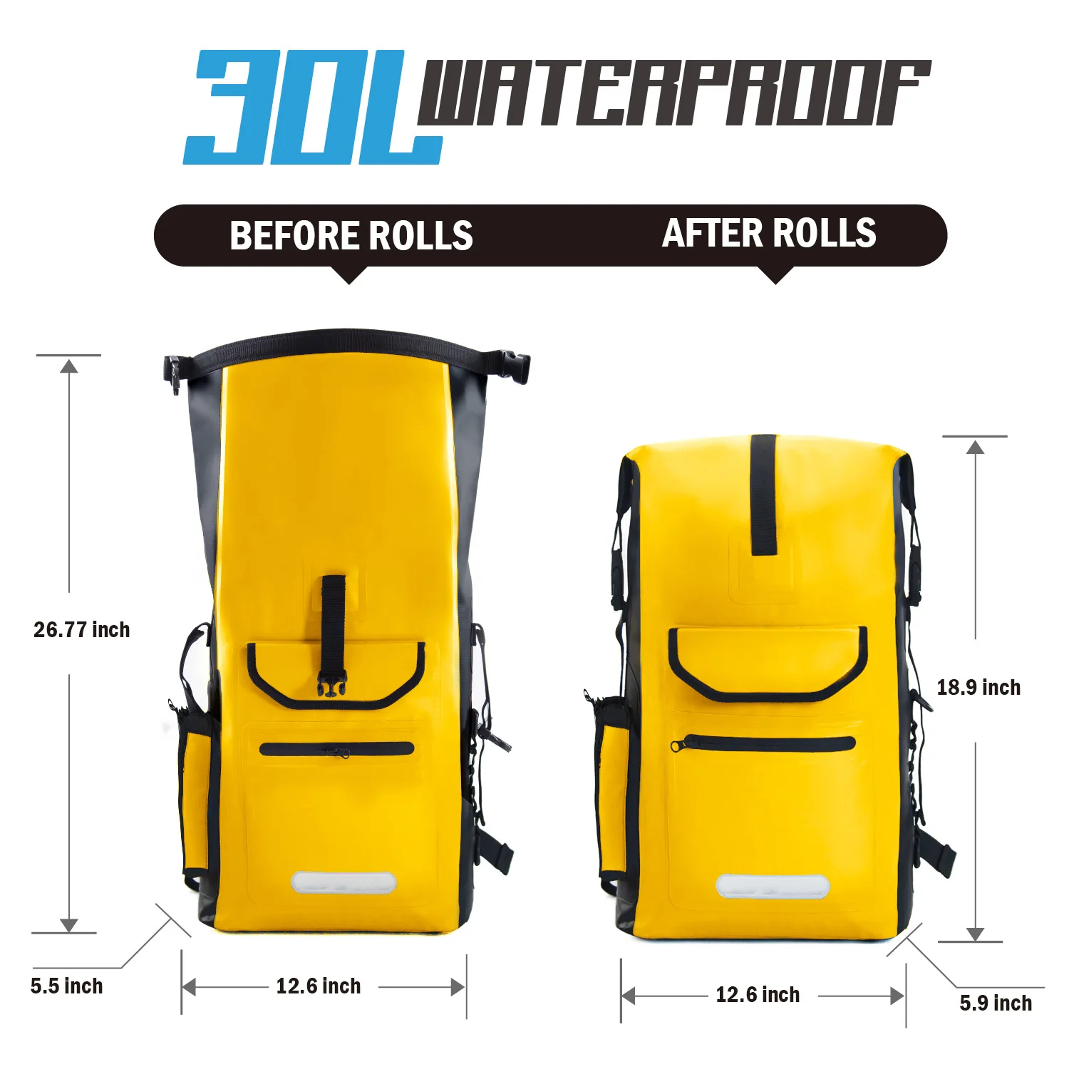 Hot-selling Seaside Products, Solid Color Outdoor Waterproof Bag, Hiking and Camping Backpack, Easy To Carry