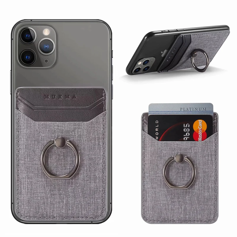 Модный Холщовый кожаный Карманный держатель для карт стикер удостоверения