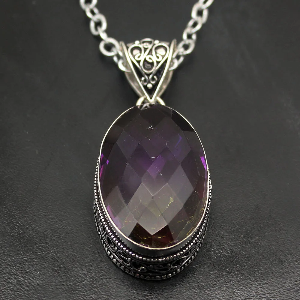 Винтажное двухцветное дихроическое стекло уникальный серебряный цвет кулон