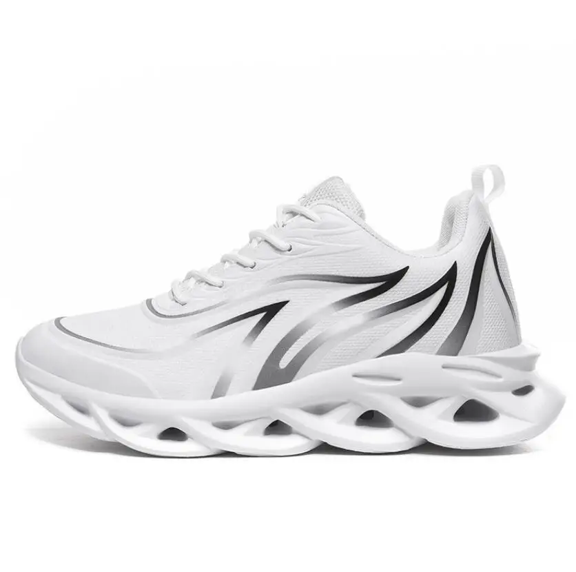 

Summer Men's Blade Sneakers Men Casual Sports Shoes Flying Woven Light Breathable Mesh Male Running Large Size Flame Shoes