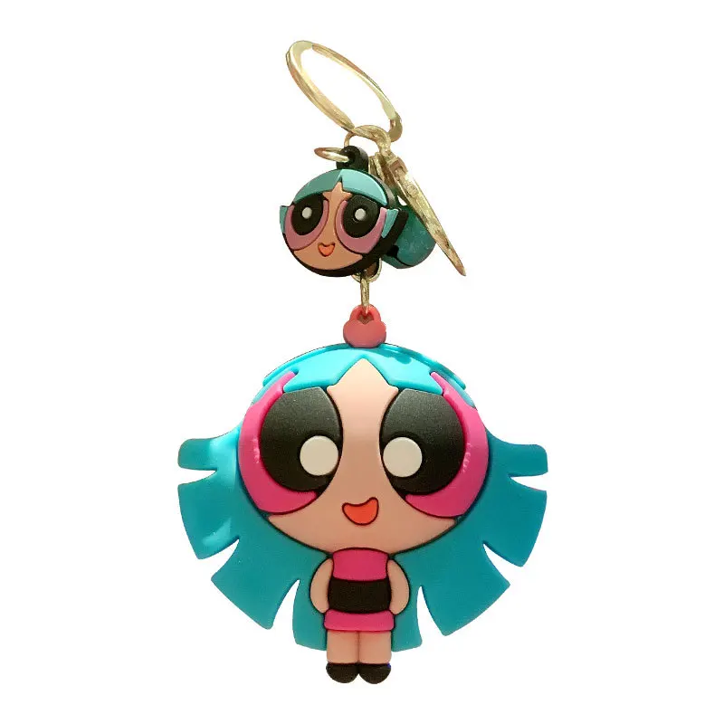 Милый Powerpuffed брелок для девочек креативный силиконовый кулон мультфильм аниме