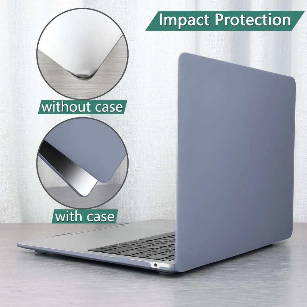Прорезиненный матовый чехол для ноутбука Macbook Air 13 Mac Book retina Pro 13 1" Touch bar A1989 A1990+ чехол для клавиатуры