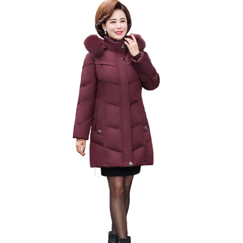2020 High quality Women Down jacket large size Winter coat Middle age clothing Hooded Keep warm coats Suitable for winter 1362