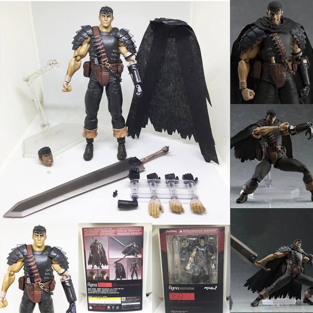 Figma 359 Berserk Beruseruku Black Swordman Action Коллекционная Фигурка модель игрушки|Игровые