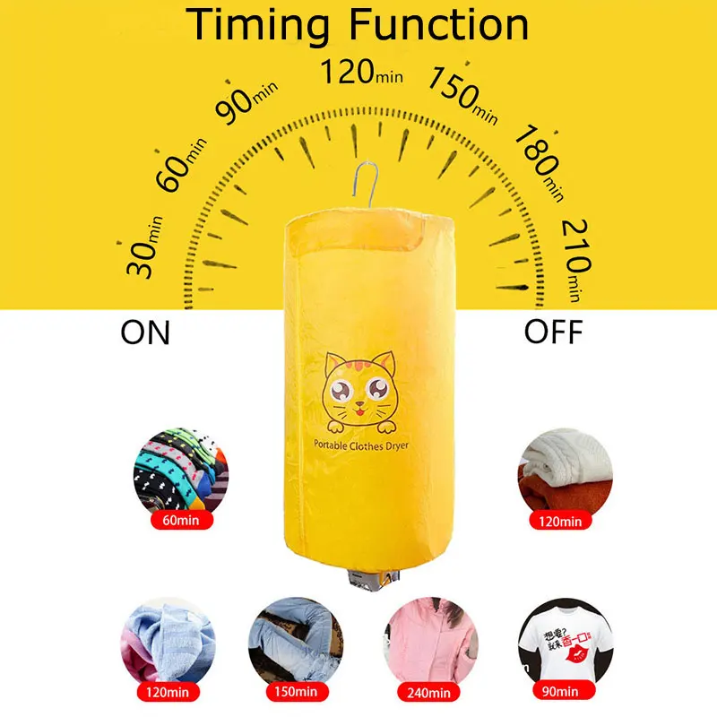 Сушилка для одежды электрическая быстросохнущая из нержавеющей стали 500 Вт 1-4