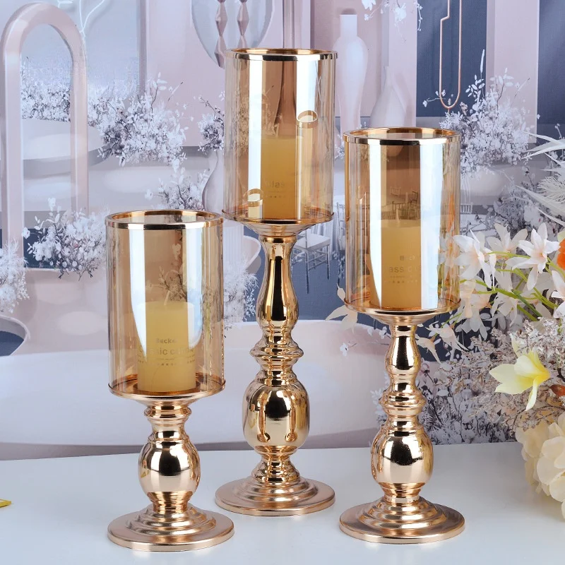 

New Year Home Decor Candlestick Candlesticks For Candles Creative European Style Metal Candle Holder Romantic Home Decorations