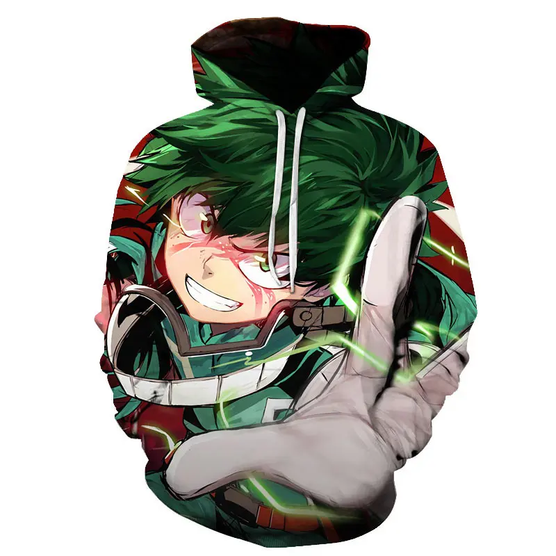 Boku no My Hero Academy капюшон для косплея Midoriya Todoroki Shoto толстовка с капюшоном пуловер