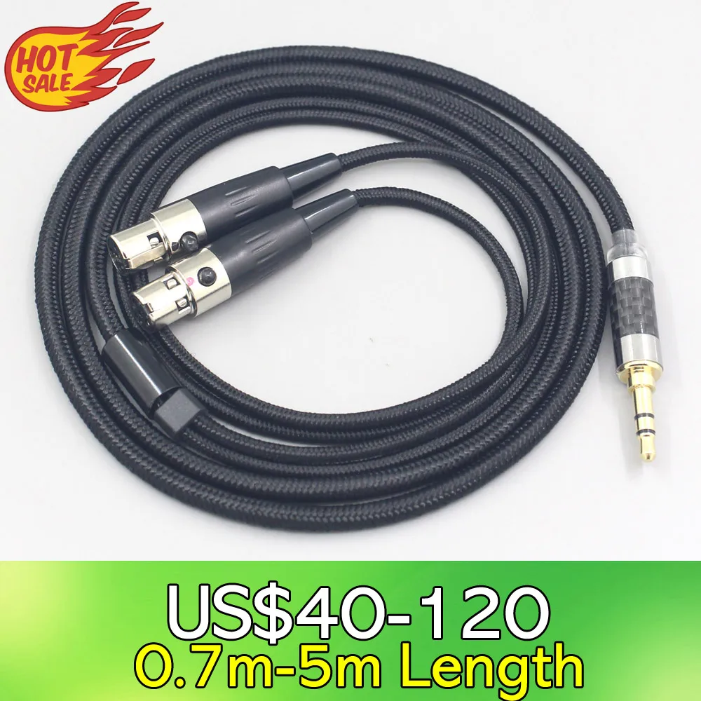 

LN007556 6.5mm XLR 4.4mm Super Soft Headphone Nylon OFC Cable For KENNERTON ODIN THROR ROGNIR THEKK WODAN VALI Headphone