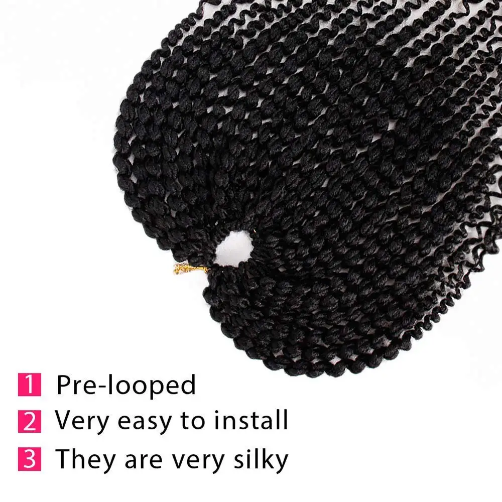 SMARTBRAID 14 дюймов кудрявые вязанные косички наращивание волос синтетические Омбре