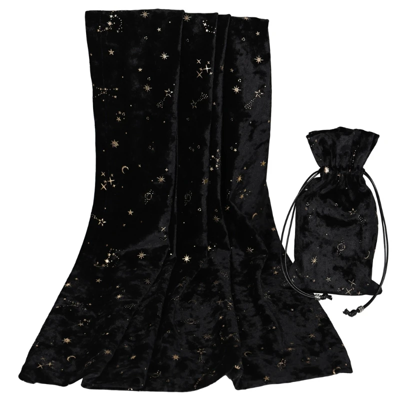 

PXPF Board Game Pad Astrolabe Witch Divination Pendulum Divination Tablecloth Props Board Game Square Velvet Card Mat