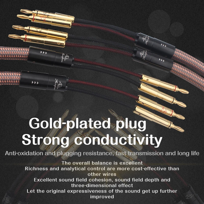 

GREY KNIGHT 40th Anniversary Edition HiFi Golden Voice Pure Copper Speaker Cable Main Audio Center Cable