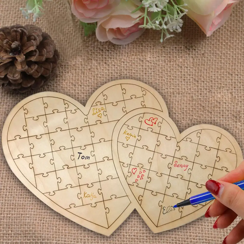 Деревянный пазл MeterMall свободная вывеска гостевая книга для свадебной вечеринки
