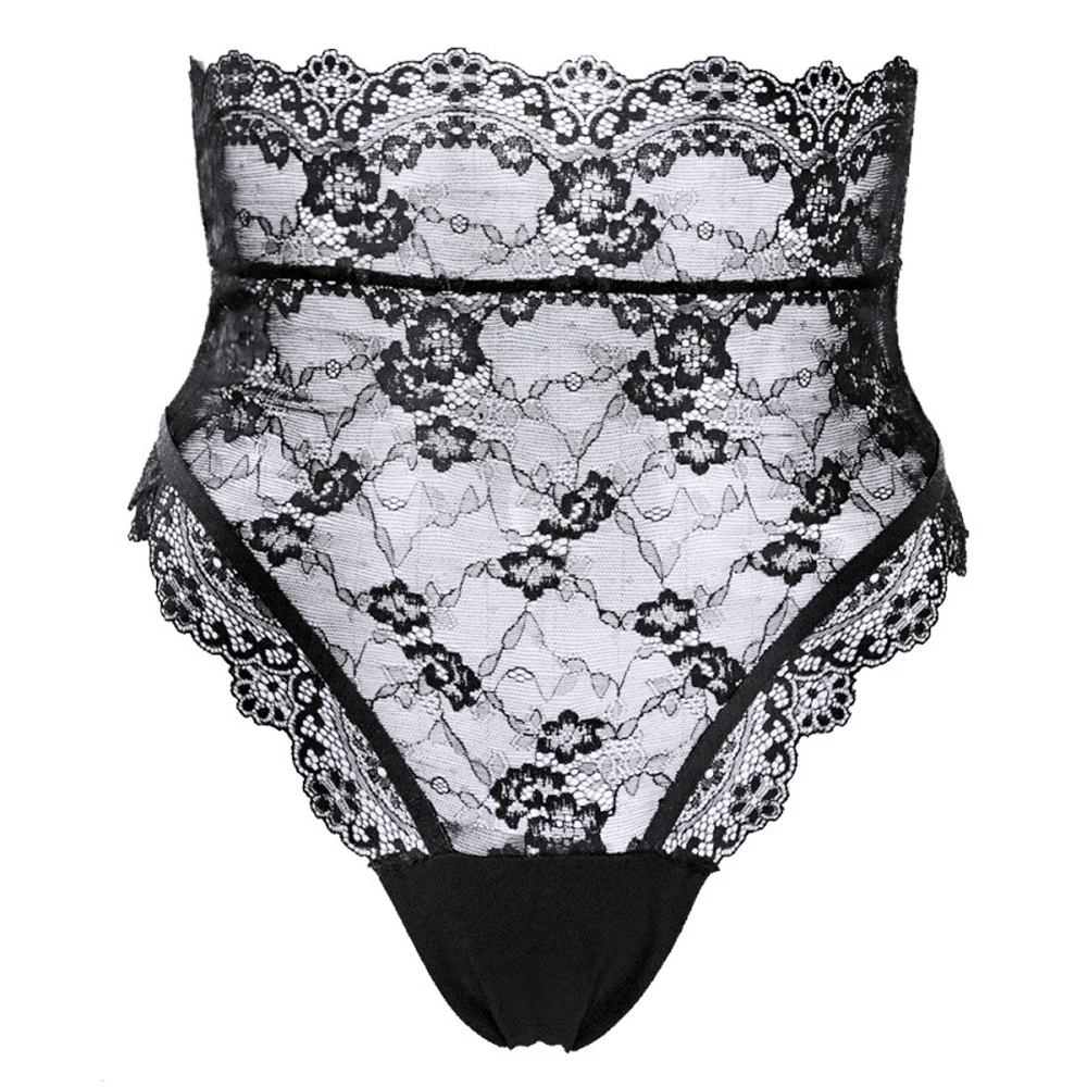 

Women's Intimates Sexy Panties High-Rise Floral Lace Thong Front Hollow G-Strings Ladies Underpants Tummy Control Panty Lingerie