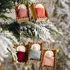 2022 новая деревянная коробка маленькая кукла кулонРождественская елка домашние украшенияРождественская атмосфера ДекорРождественские подарки для детей