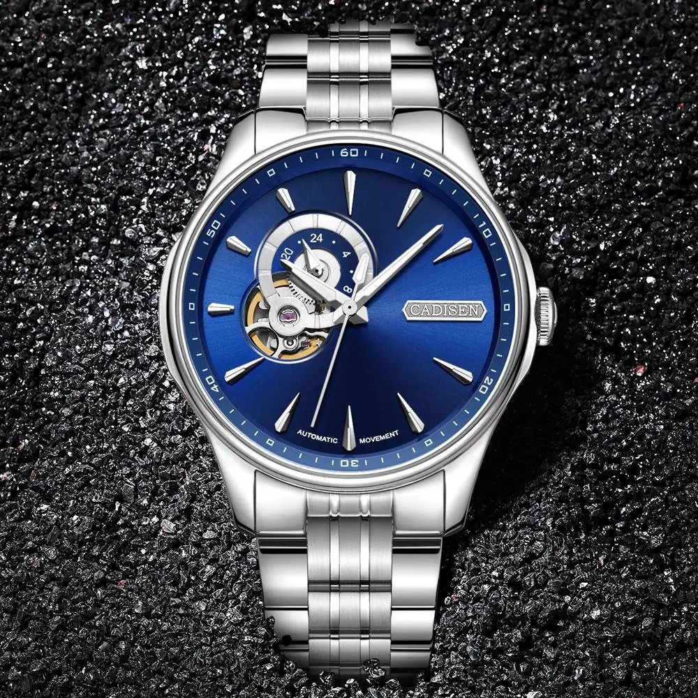 

CADISEN Watch Men Mechanical Automatic Wrist Watches Japan NH39A Brand Luxury Skeleton Tourbillon Watch Clock Relogio Masculino