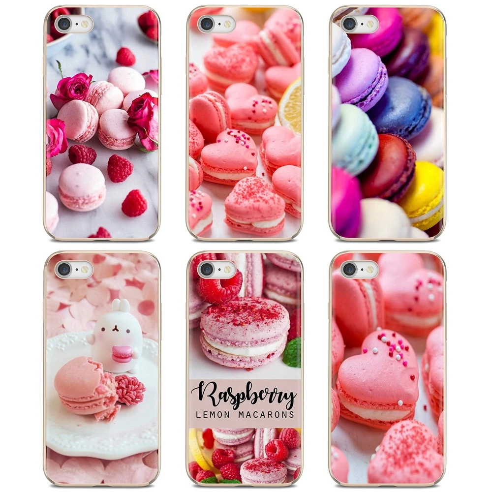 Тонкий силиконовый мягкий ТПУ чехол для телефона с изображением пищи Макарон Для