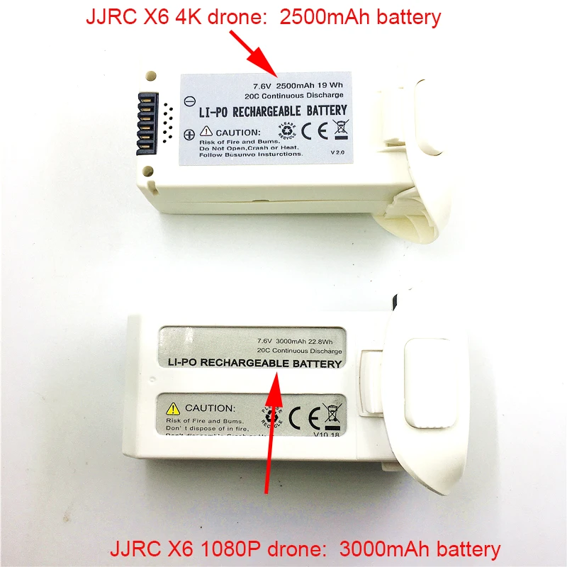 JJRC X6 RC Квадрокоптер Дрон запасные части 7 6 в 3000 мАч или 2500 Lipo батарея JJR/C | Игрушки и