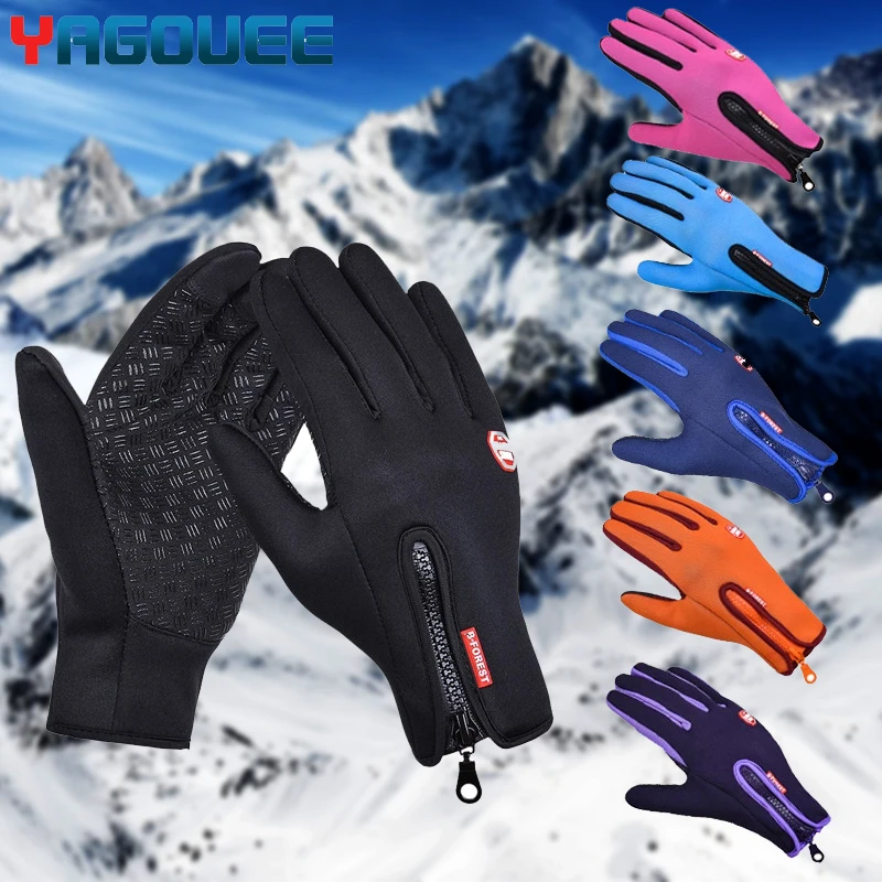 

Cycling Gloves Sport Winter Waterproof Road Bike Gloves Touch Screen Bicycle Gloves Snow Fishing Cycling Mtb Glove Men Women