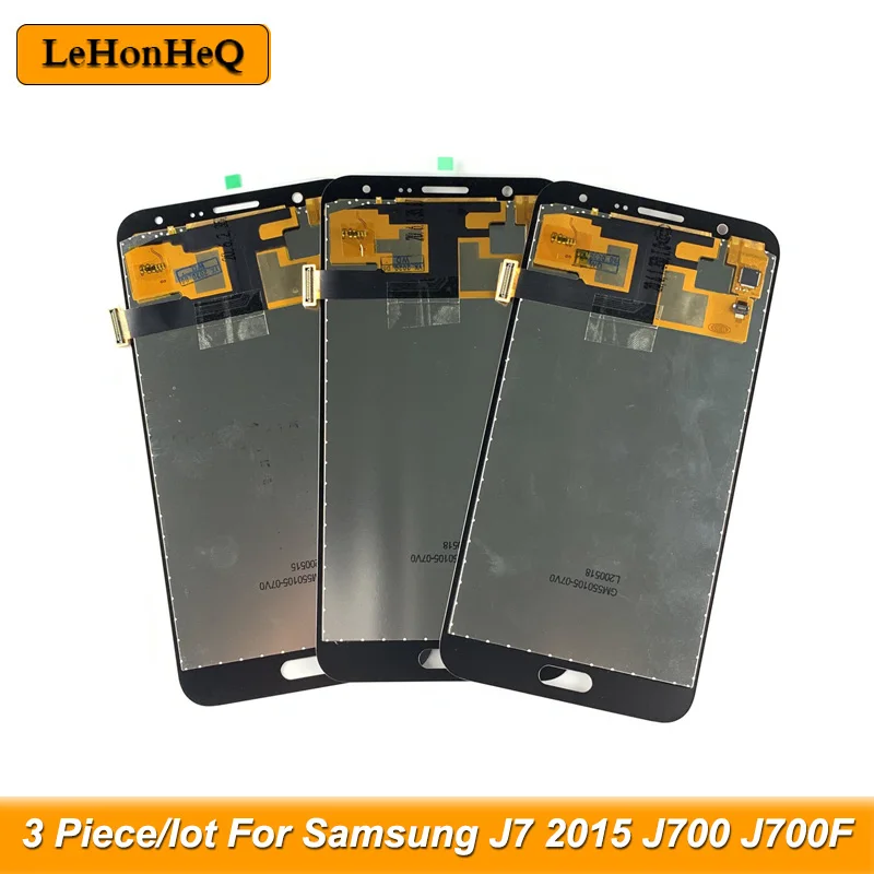 Металлический ЖК дисплей 3 шт./лот для SAMSUNG Galaxy J7 2015 J700 с сенсорным экраном и