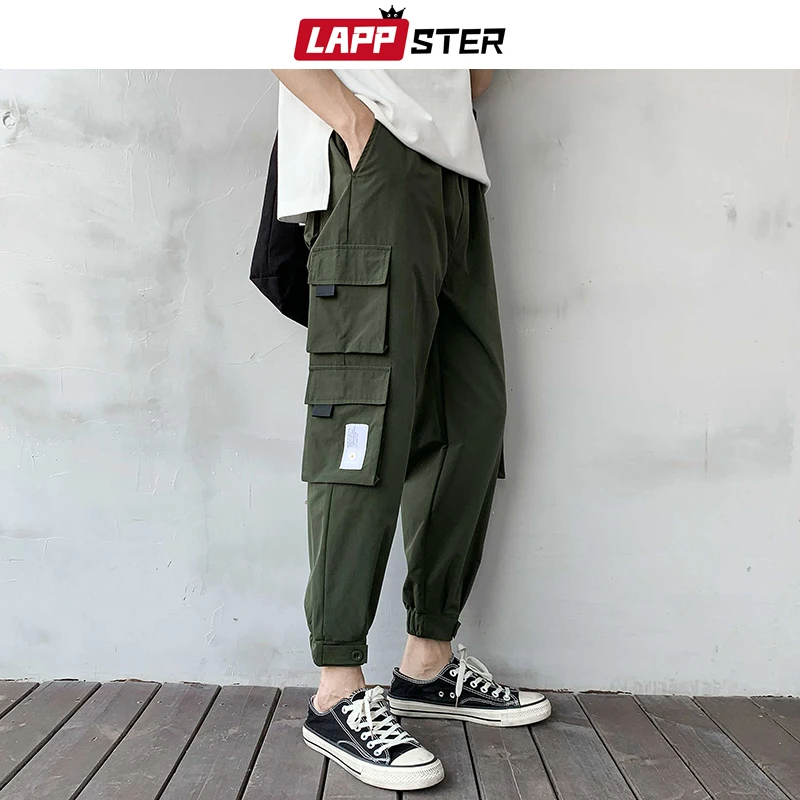 LAPPSTER Мужские Streetwear бегуны Брюки 2019 Mens Hip Hop Black Тренировочные штаны мужчины