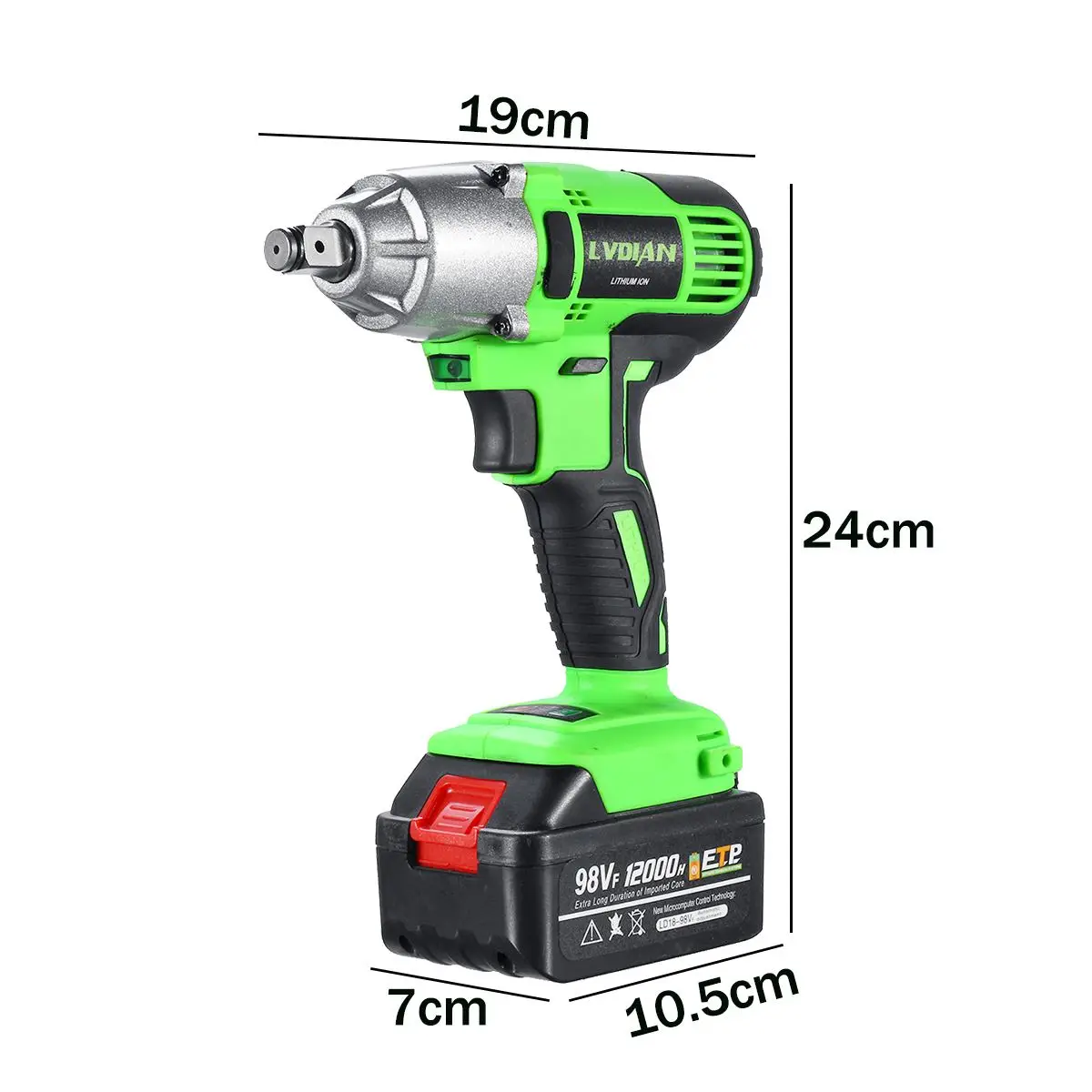

110-240V Cordless Impact Wrench Electric Wrench Brushless Socket Wrench 12000mAh Li Battery Hand Drill Installation Power Tools