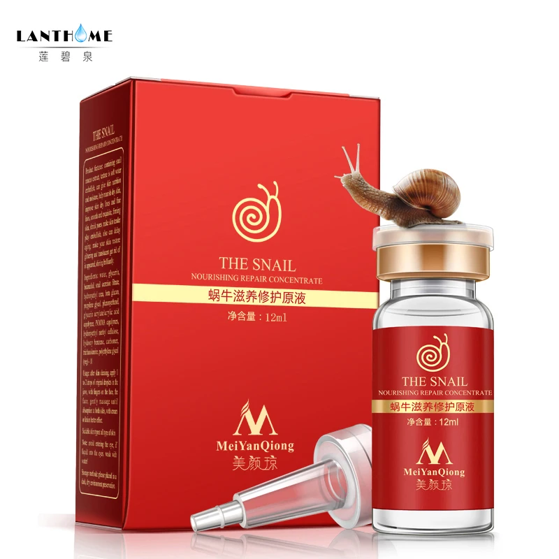 High Quality Snail 100% Pure Plant Extract Hyaluronic Acid Liquid Whitening Blemish Serum Ampoules anti-acne Rejuvenation | Красота и