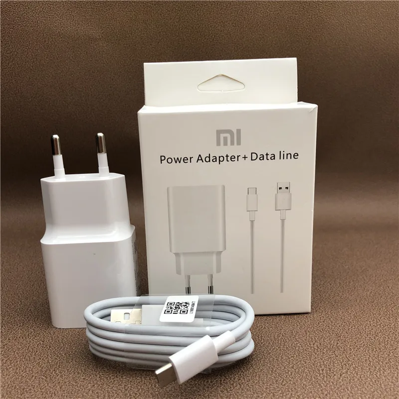 Xiaomi USB Зарядное устройство адаптер 5 V/2A(ЕС), микро USB кабель для Redmi 4 4X 4A Примечание 5 5A 6 6A 7 7A S2 с коробкой