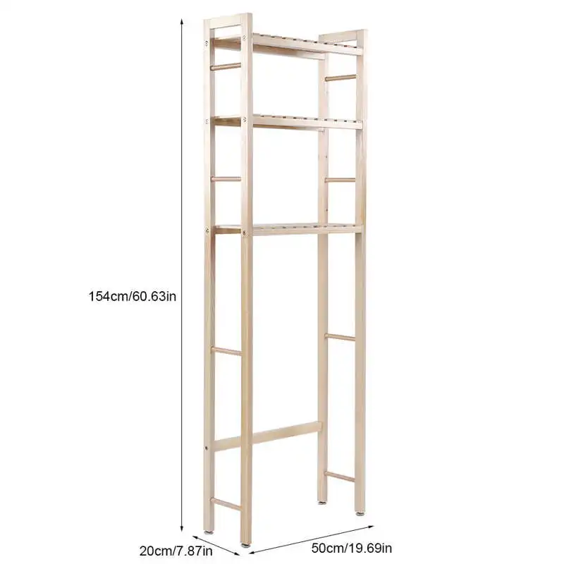 

3 Tier Bathroom Shelf Wood Toilet Cabinet Storage Rack Display Stand Cosmetics Shampoo Holder Shower Caddy Organizer Shelves