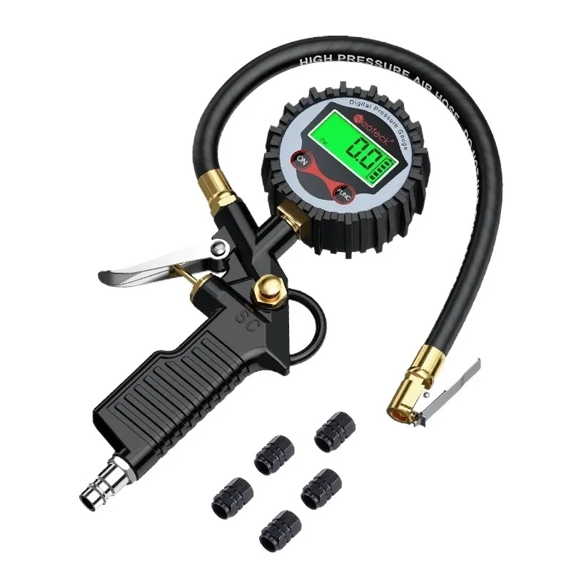 

2022NEW Neoteck Digital Car EU Tire Air Pressure Inflator Gauge LCD Display LED Backlight Vehicle Tester Inflation Monitoring
