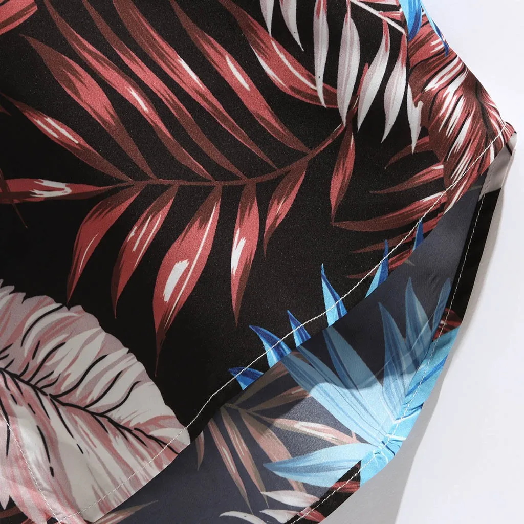 Рубашка мужская с принтом гавайская пляжная одежда Свободная Повседневная