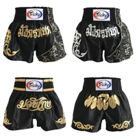 mens boxing pants embroidery mma shorts kickboxing fight grappling short muay thai boxing shorts for adult women sanda training
